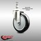 Service Caster 5 Inch 316SS Black Polyurethane Wheel Swivel 10mm Threaded Stem Caster SCC SCC-SS316TS20S514-PPUB-BLK-M1015 - alternate 4